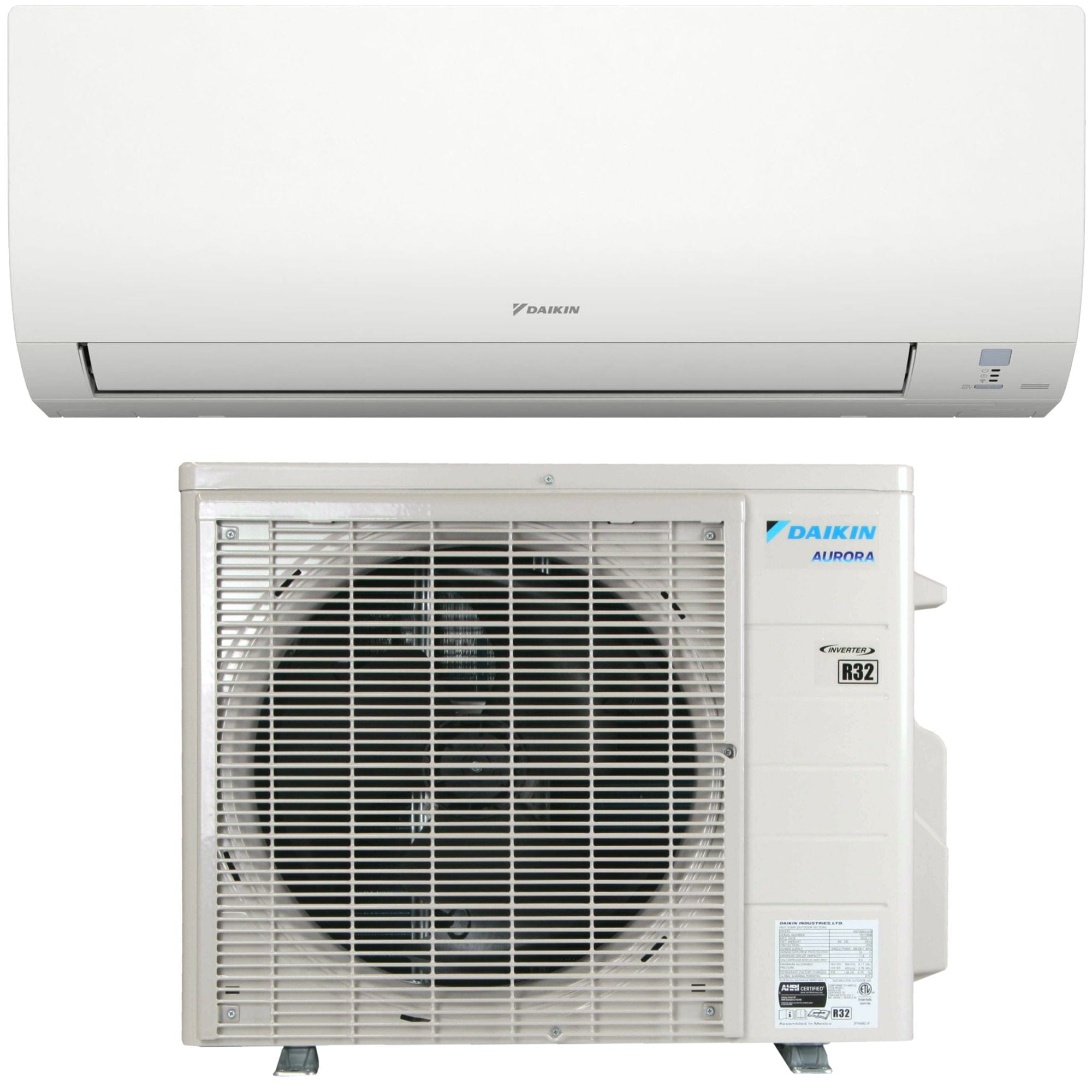 Daikin 9,000 BTU 21 SEER2 AURORA Series Low Ambient Ductless Mini-Split Wall Mount Heat Pump Air Conditioner - R32 Wi-Fi Enabled