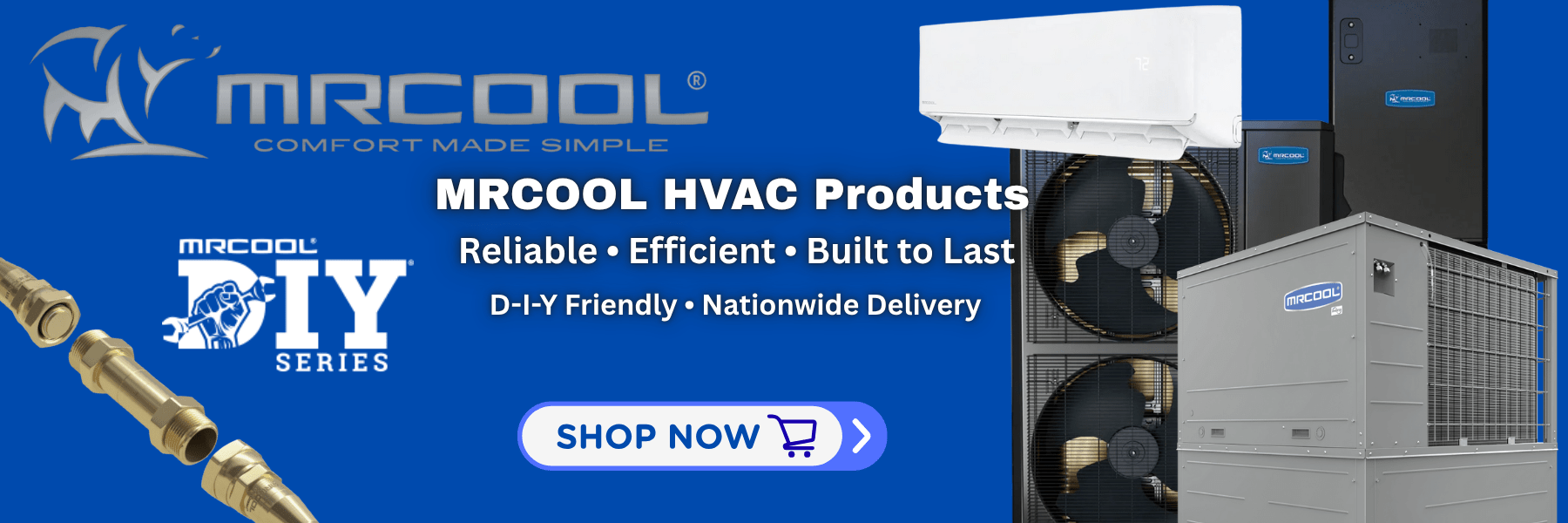 Freedom HVAC Supply MRCOOL DIY HVAC products — easy-to-install ductless mini split systems and home heating and cooling solutions shipped direct to consumers.