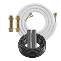 16' Install Kit for 24/36k BTU Gen 4 DIY or Easy Pro Systems - 25 Foot Pre-Filled Line Set With Wire and 2 Couplers