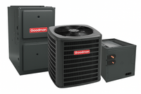 Goodman GLXS4BA3010+CAPTA3026C3+GR9T800804BN 2.5 Ton Air Conditioner, Coil System, Furnace Upflow -R32