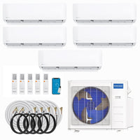 MRCOOL DIY 5th Gen Multi-Zone 5-Zone 36,000 BTU 23 SEER2 (6K + 6K + 9K + 9K + 18K) Ductless Mini-Split Air Conditioner and Heat Pump