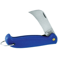 Klein Tools 155024 Slitting Pocket Knives  4 3/8"  Stainless Steel Blade  Plastic  Blue