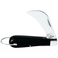 Klein Tools 15504 Electrician's Pocket Knife  2 5/8"  High Carbon Blade  Woodgrain Plastic  Black