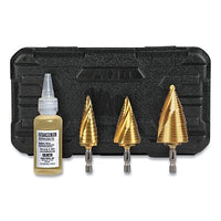 Klein Tools 25951 Step Bit Kit, 3 Pc, 3/16 to 1-3/8 in Tip