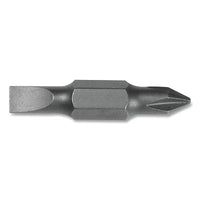 Klein Tools 32482 Multi-Bit Screwdrivers/Nut Drivers Double-End Replacement Bit  1.25 in OAL  #1 Phillips and 3/16 in (4.8 mm) Slotted