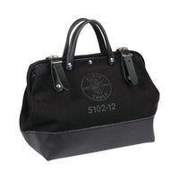 Klein Tools 510212BLK No. 8 Canvas Tool Bag, 1 Interior Pocket, 6 in W x 10 in H x 12 in L, Black