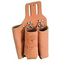 Klein Tools 5118PRS Lineman's Pliers, Rule, 3 Compartments, Leather