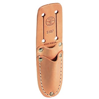 Klein Tools 5187 Scissors and Cable-Splicer's Knife Holders  Black  Leather  Belt Loop
