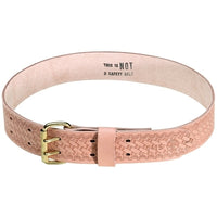 Klein Tools 5415 Heavy-Duty Embossed Tool Waist Belt  Fits 36 in to 44 in Waist  Medium  Leather