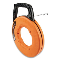 Klein Tools 56341 Steel Fish Tape, 1/8 in W x 240 ft L, Double-Loop Steel Tape End, Stainless Steel