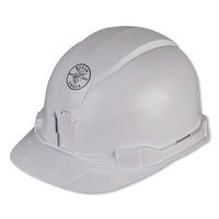 Klein Tools 60100 Hard Hat, 4-point Suspension, Non-Vented Cap, White