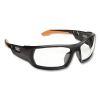 Klein Tools 60163 Professional Safety Glass  Clear  Polycarbonate  Black/Orange Full Frame
