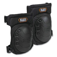 Klein Tools 60344 Hinged Gel Knee Pads  Quick-Release Clips  Black