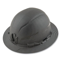 Klein Tools 60345 Premium KARBN Pattern Full Brim Hard Hat, Ratchet w/Pivot Suspension, Non-Vented, Gray