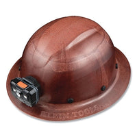 Klein Tools 60447 KONSTRUCT Series Hard Hat, Rechargeable Headlamp, 6 point, Full Brim, Brown