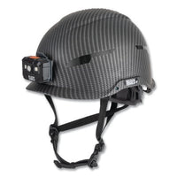 Klein Tools 60515 KARBN Safety Helmet, 6 Point, Non-Vented, Headlamp, Black w/KARBN Hydrographic Pattern