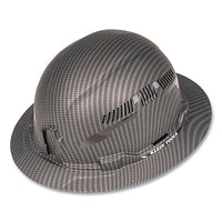 Klein Tools 60626 Premium KARBN Pattern Full Brim Hard Hat, 4-Point, Vented, Gray