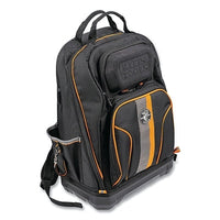 Klein Tools 62800BP Tradesman Pro XL Tool Backpack, 40 Compartments, 20 in H, 11 in W, Black/Orange