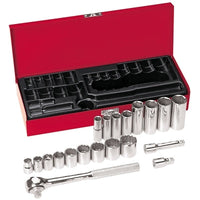 Klein Tools 65508 20 Piece Socket Sets, 3/8 in