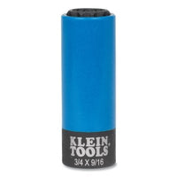 Klein Tools 66030 2-in-1 Coated Impact Socket, 3/4 and 9/16 in, 12 Point