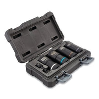 Klein Tools 66050E 5 Pc 2-in-1 Metric Impact Socket Set, 1/2 in Drive, 12 Point, Case Included