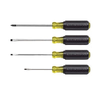 Klein Tools 85484 4 Piece Mini Cushion-Grip Screwdriver Sets  Cabinet/Keystone Slotted/Phillips