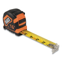 Klein Tools 9216 Magnetic Double-Hook Tape Measure  16 ft  SAE  Orange/Black