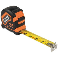 Klein Tools 9225 Magnetic Double-Hook Tape Measure  25 ft  SAE  Orange/Black