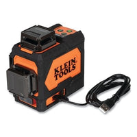 Klein Tools 93PLL Rechargeable Self-Leveling Green Planar Laser Level, 3 Beams,  510 to 530 nm wavelengths