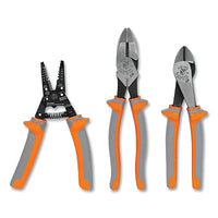 Klein Tools 9416R Insulated Tool Kit, 3 Pc, SAE, Orange/Light Gray