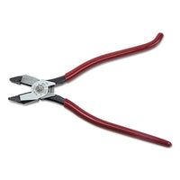 Klein Tools D2017CSTA Ironworker's Side-Cutting Square Nose Plier, Flat Jaw, 9 1/4 in L, Steel
