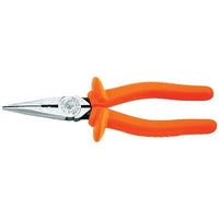 Klein Tools D2038NINS Insulated Heavy-Duty Long-Nose Pliers, Straight, Alloy Steel, 8 5/16 in