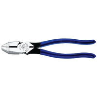 Klein Tools D2139 Lineman's High-Leverage Pliers, Square Nose, 9-1/4 in Length, 25/32 in Cut, Plastic-Dipped Handle