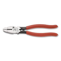 Klein Tools HD2139NETH Lineman's Both-Thread Holding Pliers, New England Nose, 9 1/4 in Length, 25/32 in Cut, Plastic-Dipped Handle