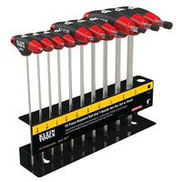 Klein Tools JTH610EB Journeyman T-Handle Ball-Hex Key Sets, 10 per set, Ball Hex Tip, Inch
