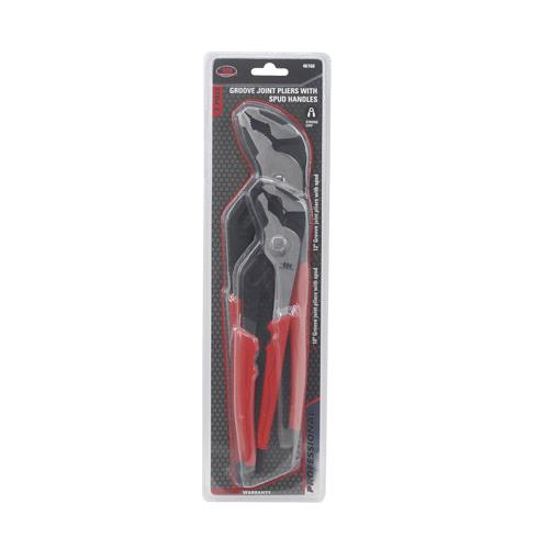 2PC Groove Joint Pliers with Spud Adjustable Plumbers Tool Set