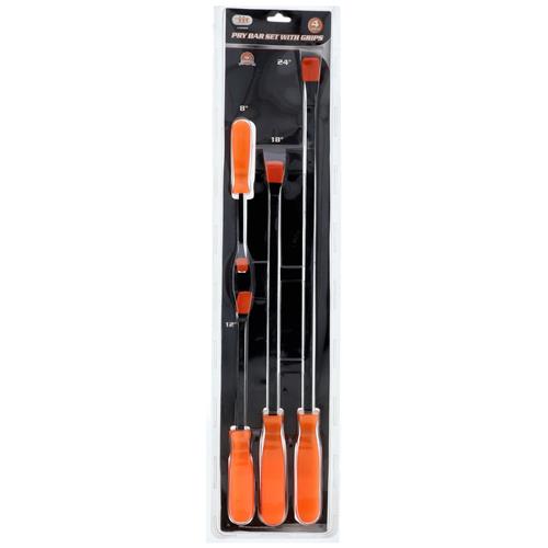 Durable 4-Piece Mechanic Pry Bar Set for Heavy-Duty Use