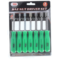 7pc Neon Handled Nut Driver Set SAE Sizes