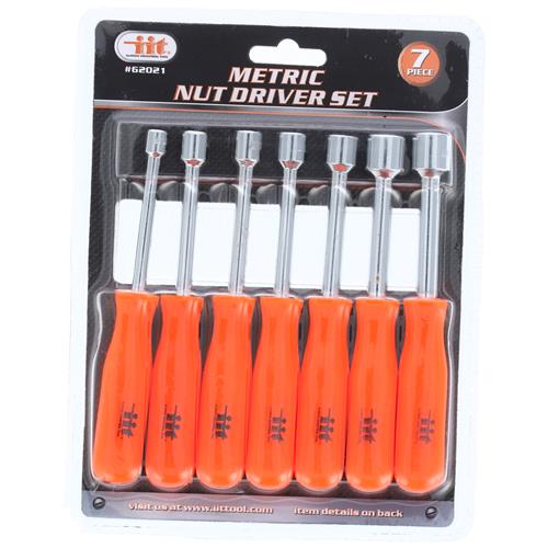 7PC Metric Nut Driver Set Durable Heat-Treated Rust-Resistant