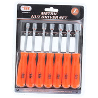 7PC Metric Nut Driver Set Durable Heat-Treated Rust-Resistant