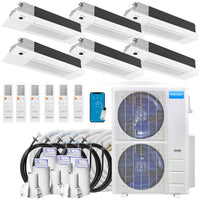 MRCOOL DIY 5th Gen Multi-Zone 6-Zone 55,000 BTU 22 SEER2 (6K + 6K + 6K + 6K + 12K + 18K) Ductless Mini-Split Air Conditioner and Heat Pump with Ceiling Cassettes