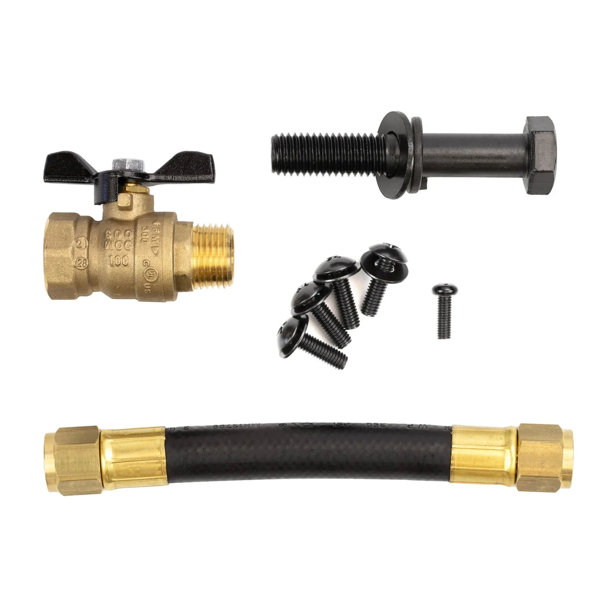 Bromic Heating - Bolt and Screw Set With 6" Short Hose for Platinum and Tungsten Smart-Heat Gas Heaters - Freedom HVAC Supply