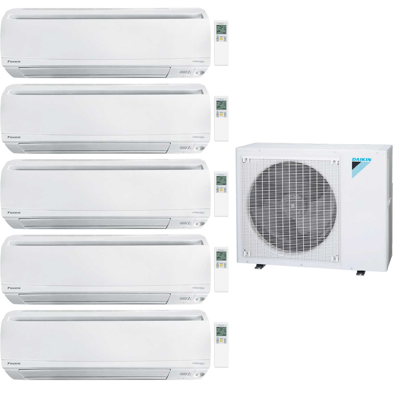 Daikin 5-Zone Wall Mounted Ductless Mini-Split 48000 BTU Heat Pump Air Conditioner 12k + 12k + 12k + 12k + 12k - 20.6 SEER2