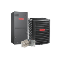 Image of a Goodman air conditioner and heat pump, highlighting its eco-friendly features from Green Leaf Air.