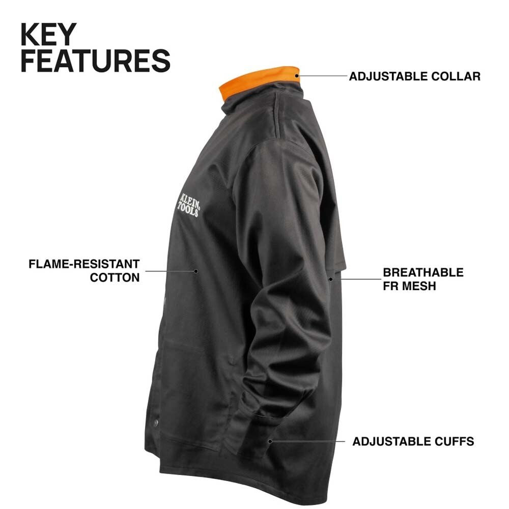 Klein 03078 Flame-Resistant Welding Jacket, Large