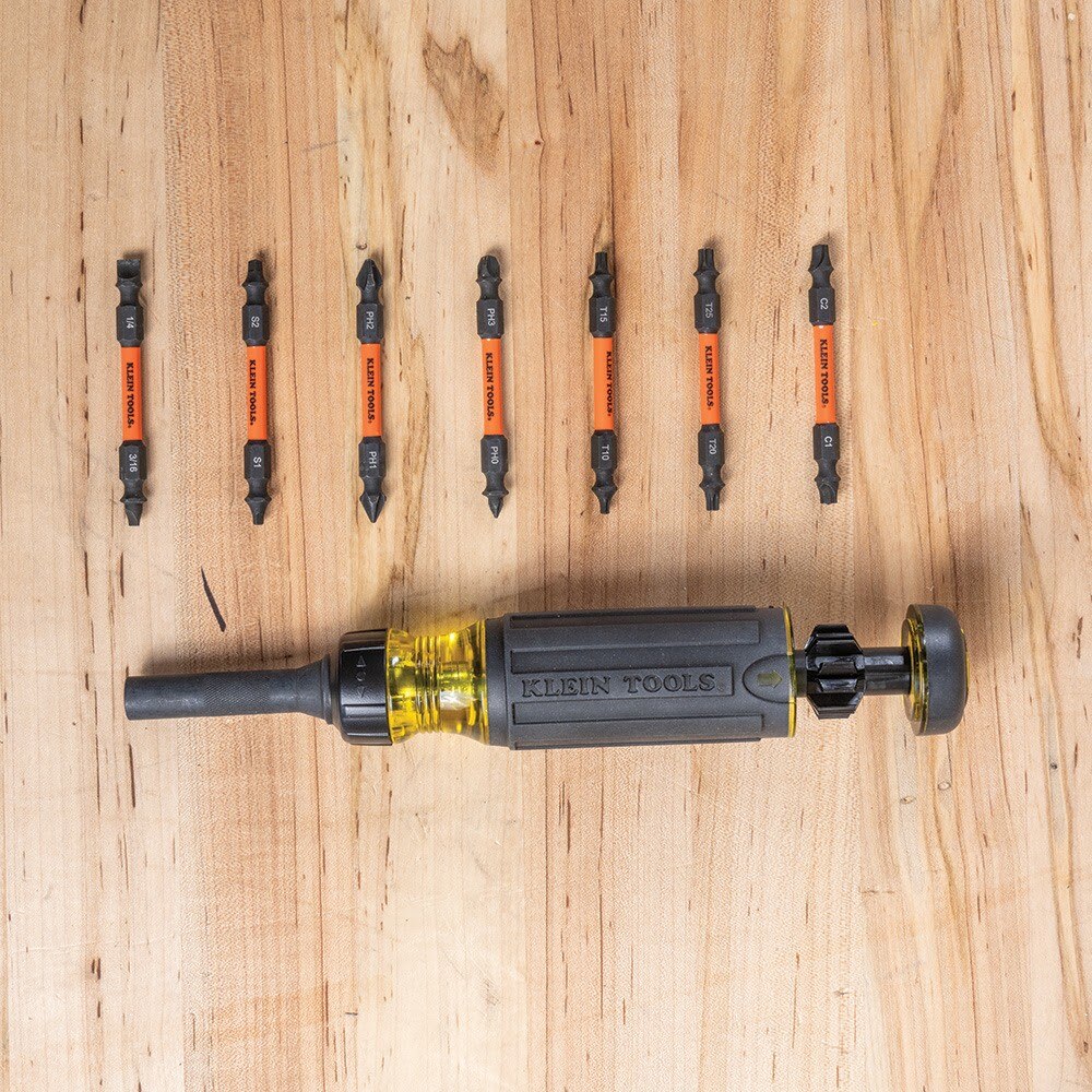 Klein 32315HD 15-in-1 Ratcheting Impact-Rated Multi-Bit Torsion Zone Screwdriver