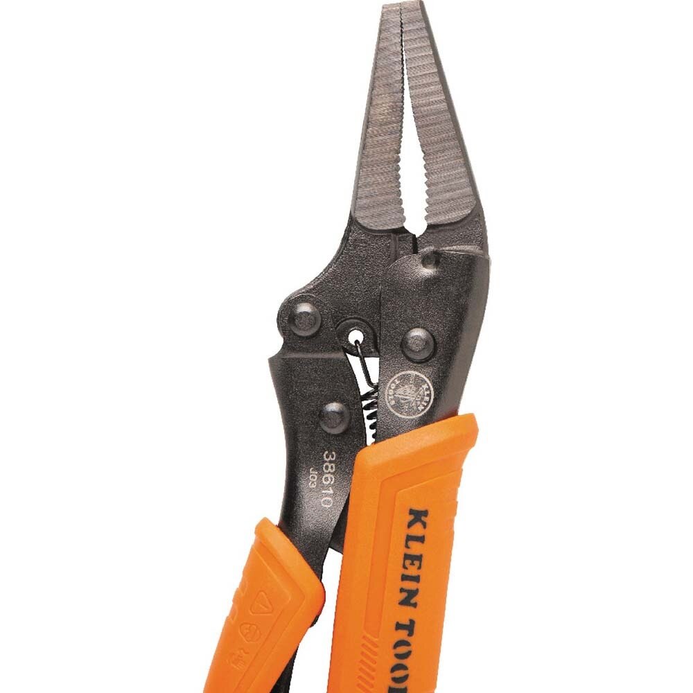 Klein 38610 Long Nose Locking Pliers, 4-Inch