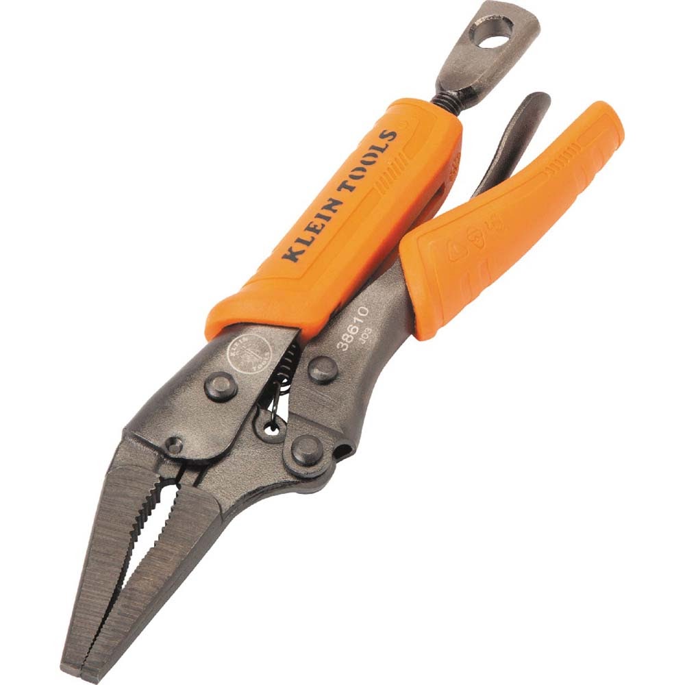 Klein 38610 Long Nose Locking Pliers, 4-Inch