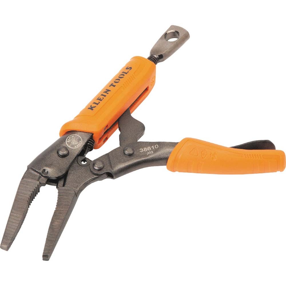 Klein 38610 Long Nose Locking Pliers, 4-Inch