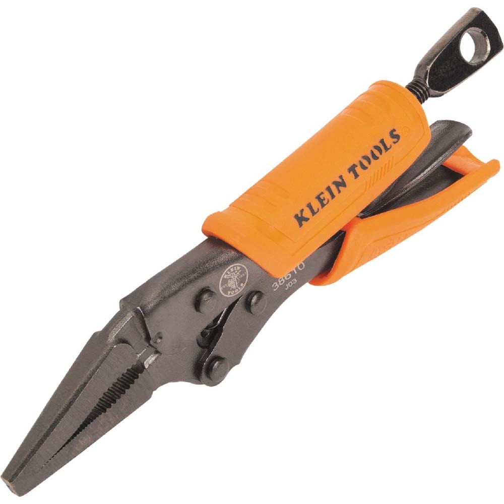 Klein 38610 Long Nose Locking Pliers, 4-Inch